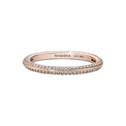Pandora Bague Pavée ronde argent ME | Femme Bague