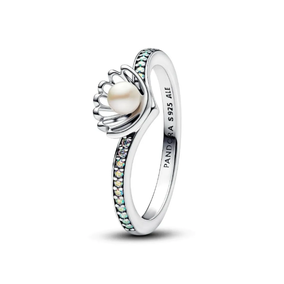 Pandora Bague Perle de Culture d’Eau Douce Traitée Princesse Disney Arielle Coquillage | Femme Bague