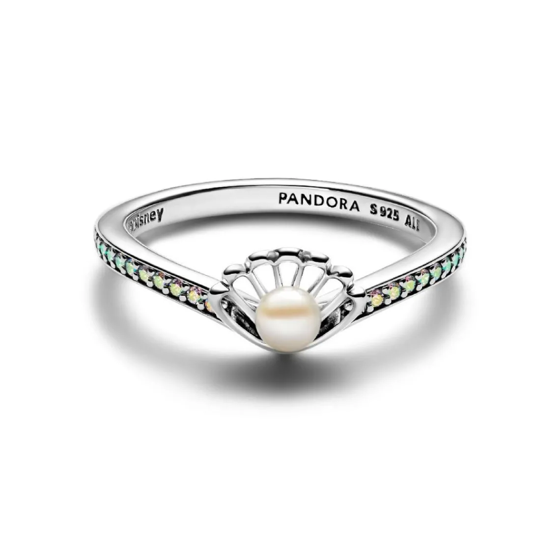 Pandora Bague Perle de Culture d’Eau Douce Traitée Princesse Disney Arielle Coquillage | Femme Bague