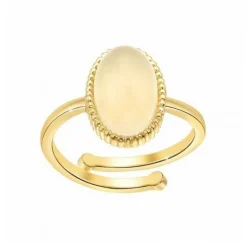 Angèle M Bijoux Bagues Femme Angèle M B2457-WHITE-ONYX - Métal Doré | Femme Bague