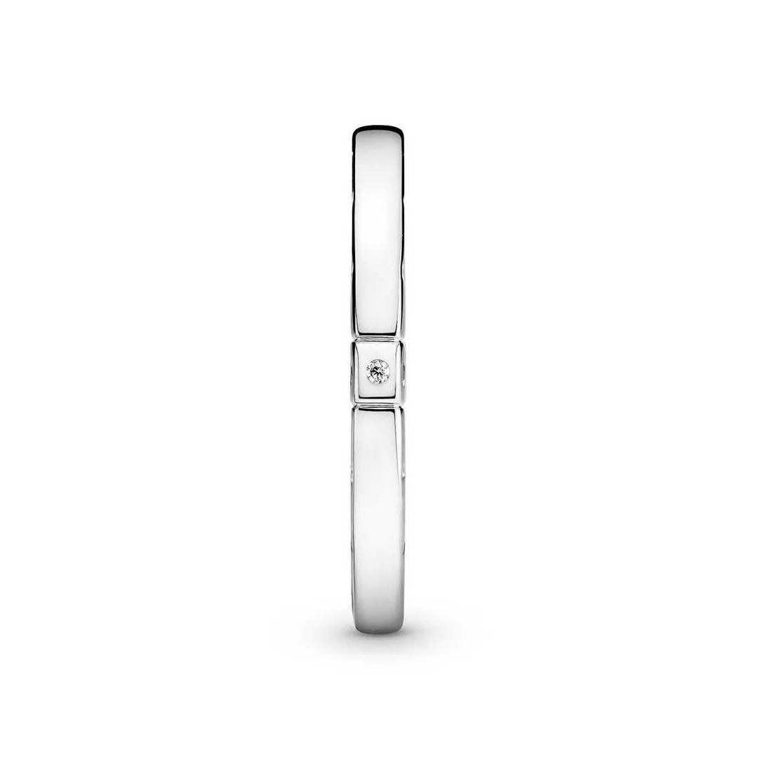 Pandora Bagues Femme Logo et Cœurs Argent Signature | Femme Bague