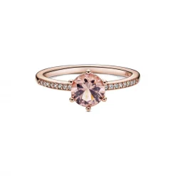 Pandora Bague Solitaire Couronne Rose Signature | Femme Bague
