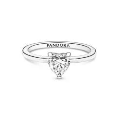 Pandora Bague Solitaire Timeless - Cœur Scintillant | Femme Bague
