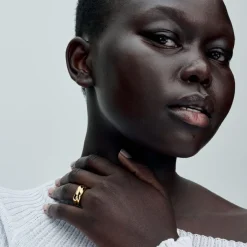 Pandora Bagues Superposables de Forme Organique Doré | Femme Bague