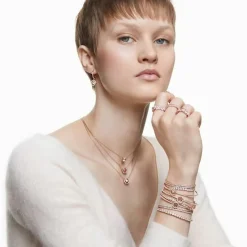 Swarovski Bijoux Bague VITTORE:RING MARQUISE CZWH/ROS - Bague Cristaux Swarovski doré rose Femme | Femme Bague
