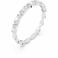Swarovski Bijoux Bague VITTORE:RING MARQUISE CZWH/RHS - Bague Cristaux Métal Rhodié Femme | Femme Bague