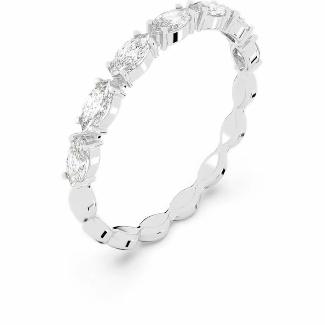 Swarovski Bijoux Bague VITTORE:RING MARQUISE CZWH/RHS - Bague Cristaux Métal Rhodié Femme | Femme Bague