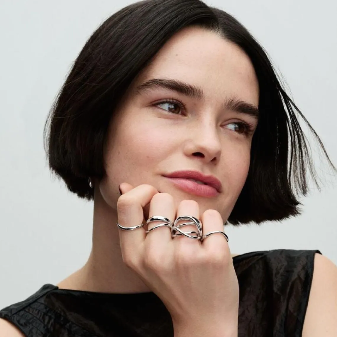 Pandora Bague Symbole de l’Infini Organique Argent | Femme Bague