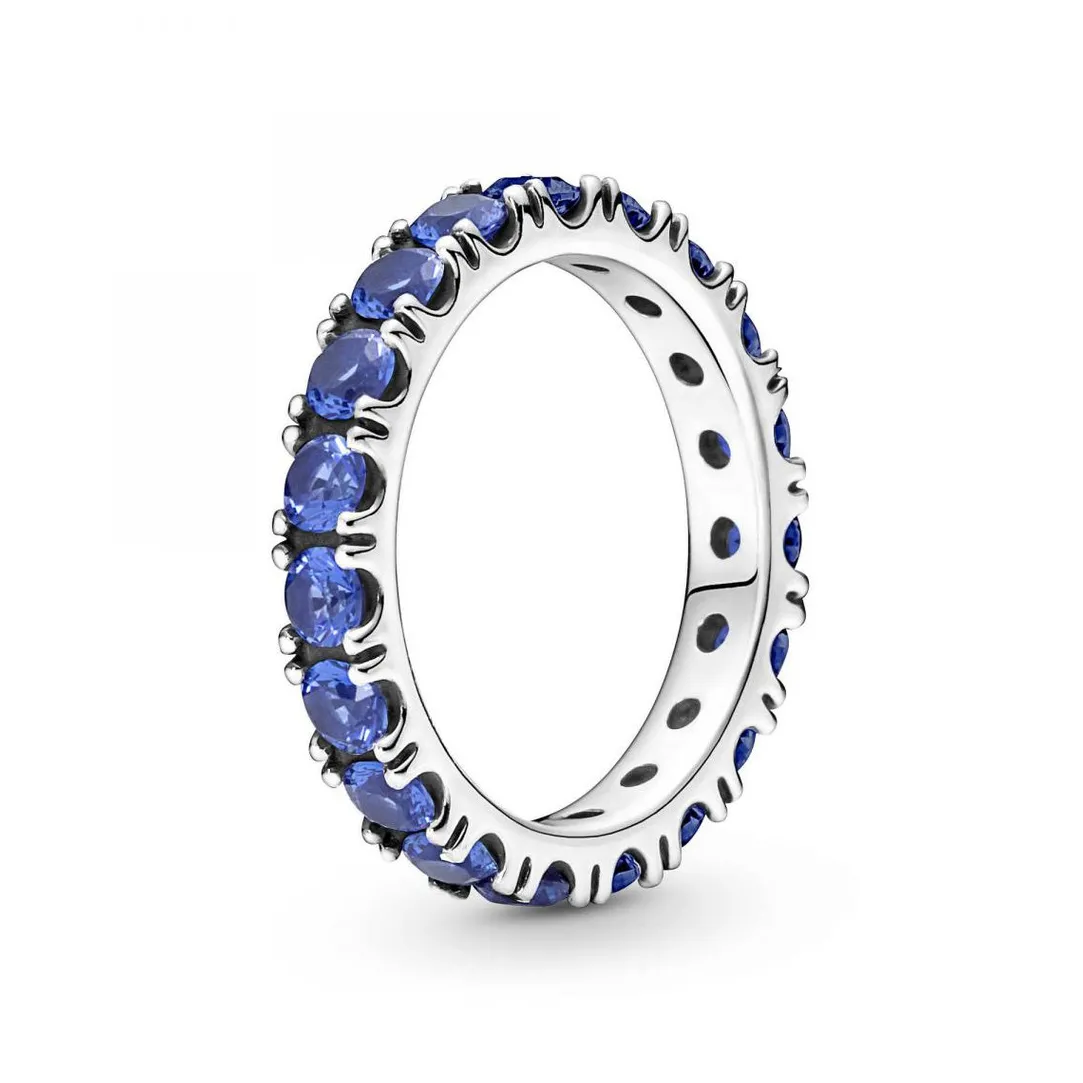 Pandora Bague Éternité cristaux bleu Timeless | Femme Bague