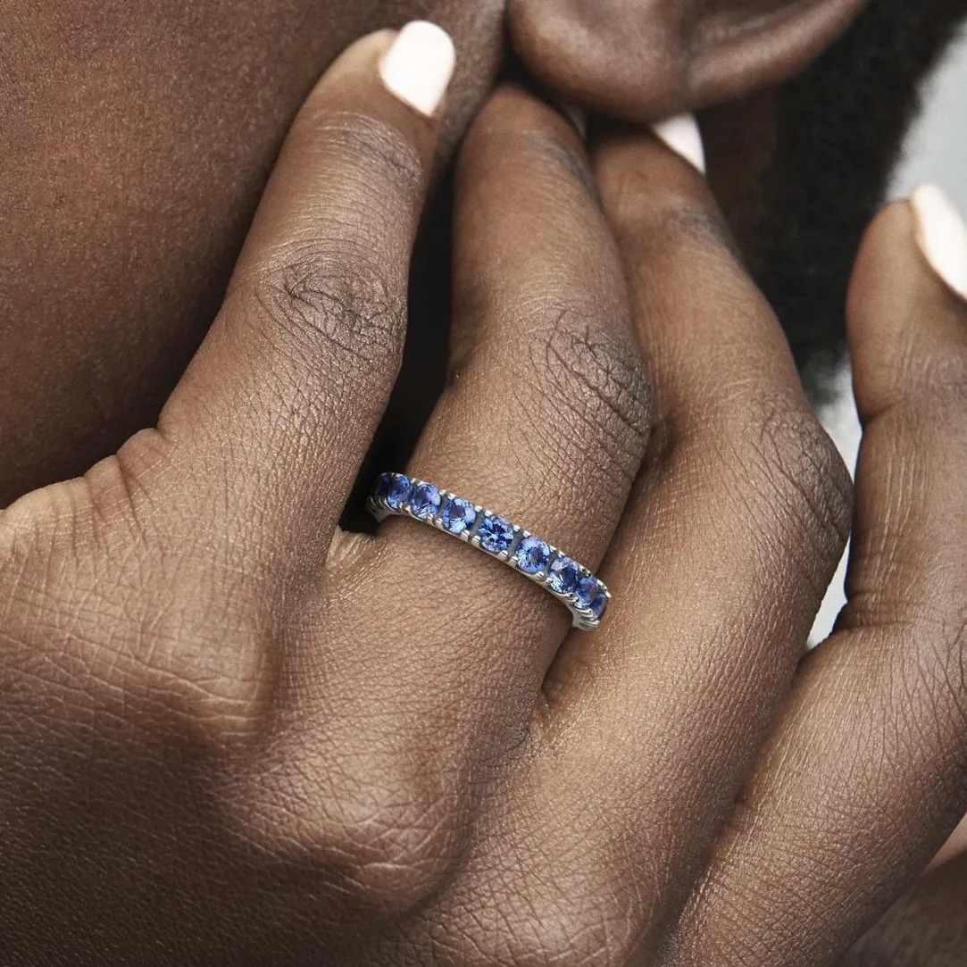Pandora Bague Éternité cristaux bleu Timeless | Femme Bague