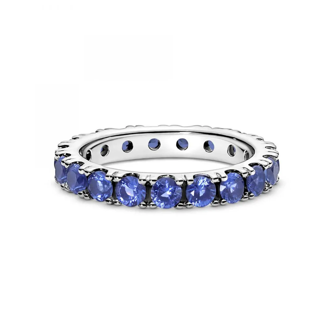Pandora Bague Éternité cristaux bleu Timeless | Femme Bague