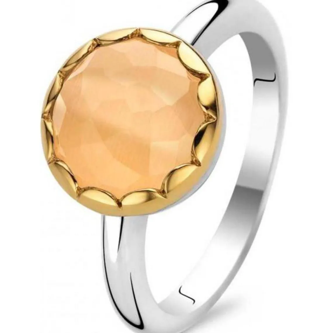 Ti Sento Bague Femme 1880OR - Bague Dorée Jaune Argent | Femme Bague
