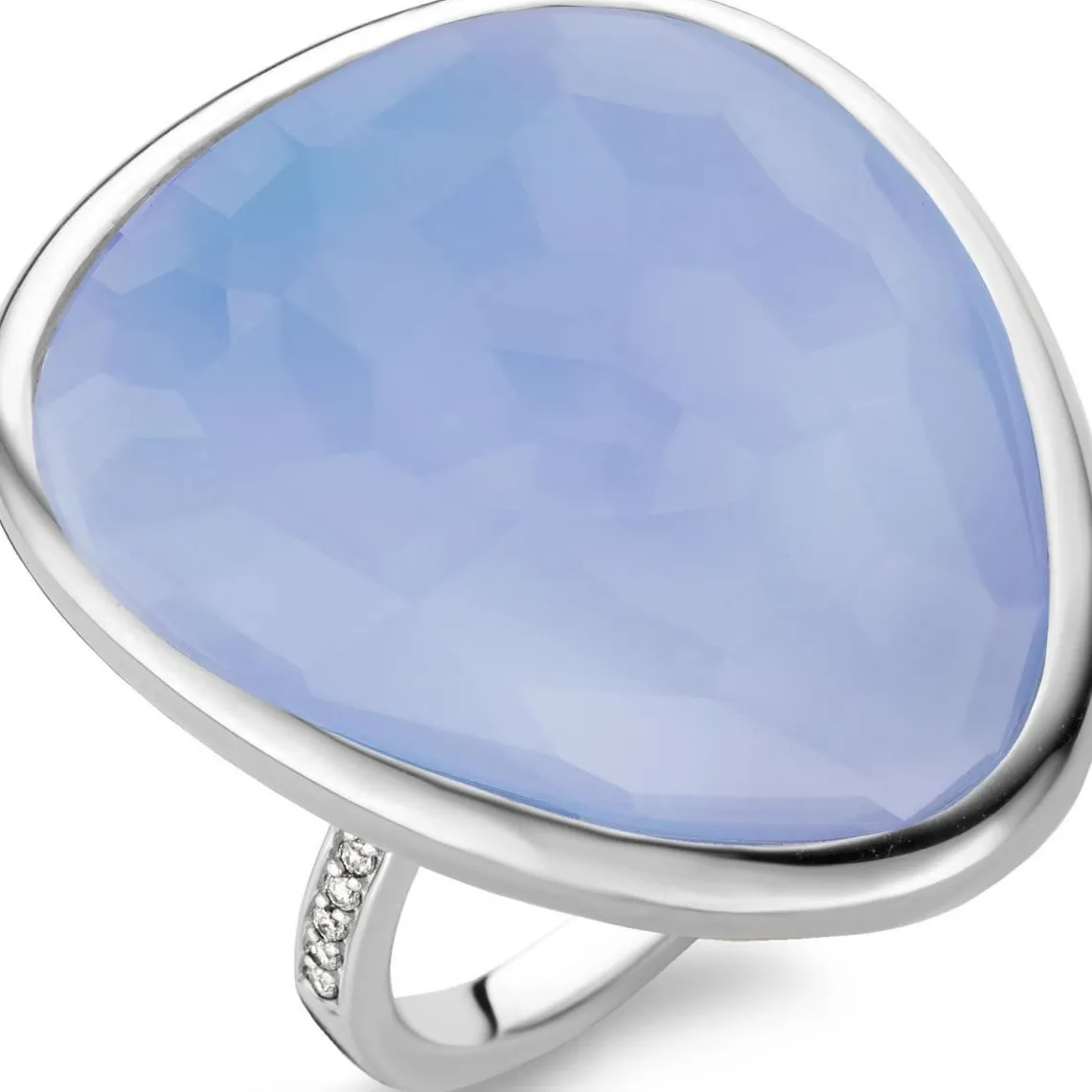 Ti Sento Bague 12001LA - Bague Bleue Argent Femme | Femme Bague