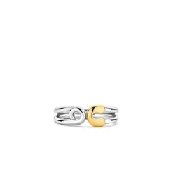 Ti Sento Bague - 12333SY Argent Rhodié Forme Épingle Bicolore | Femme Bague