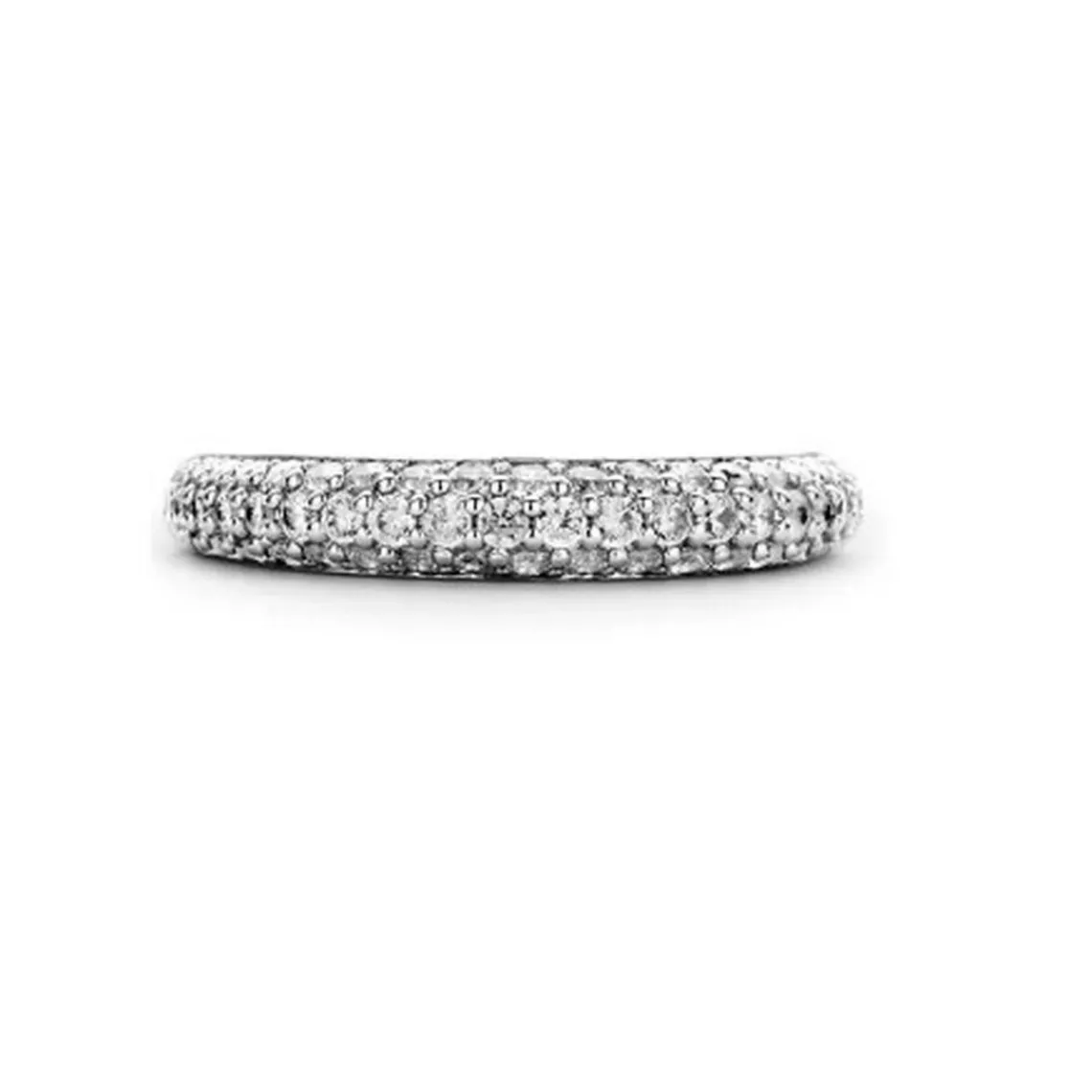 Ti Sento Bague 12105ZI - Bague Argent Anneau Pavé Zirconium Femme | Femme Bague