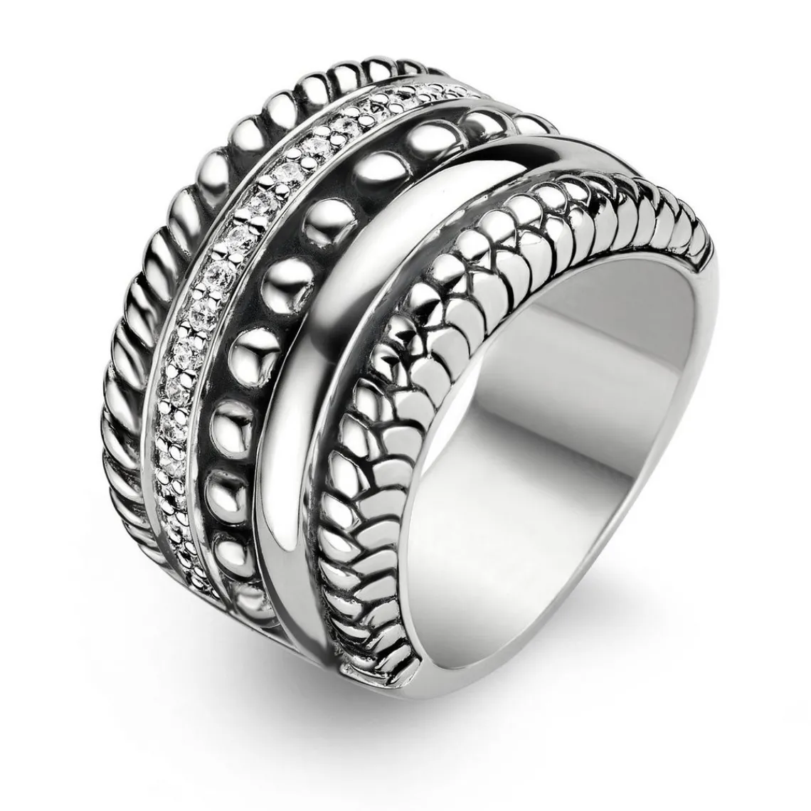 Ti Sento Bague 1835ZI - Bague Argent Zirconium Femme | Femme Bague