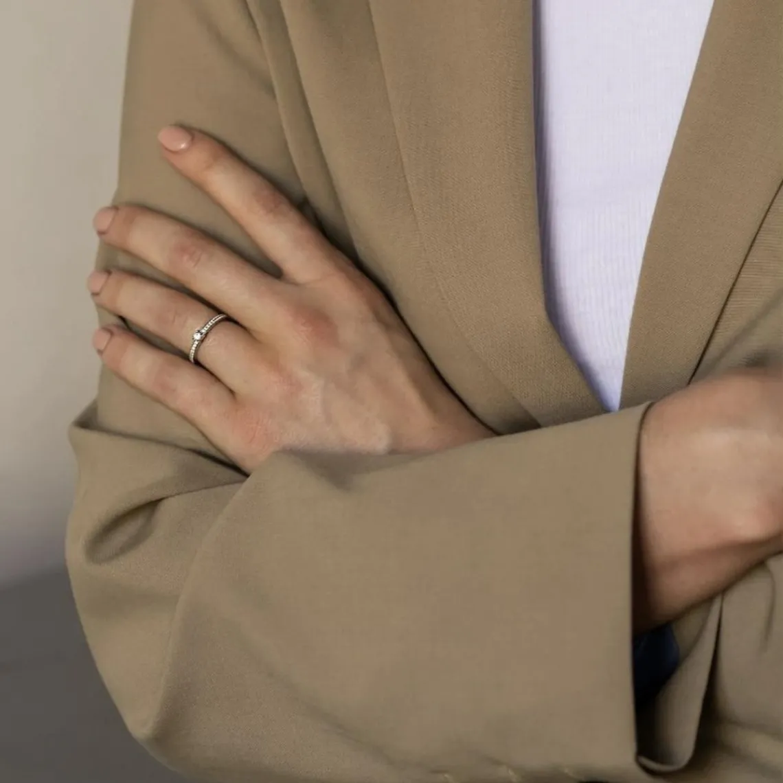 Ti Sento Bague 12109ZI - Bague Argent Serti Griffé Zirconium Femme | Femme Bague