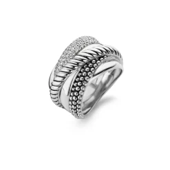 Ti Sento Bague 12003ZI - Bague Cristaux Blanc Femme | Femme Bague