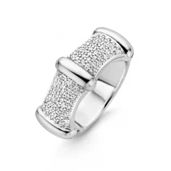 Ti Sento Bague 12045ZI - Bague Flanc Cristaux Femme | Femme Bague