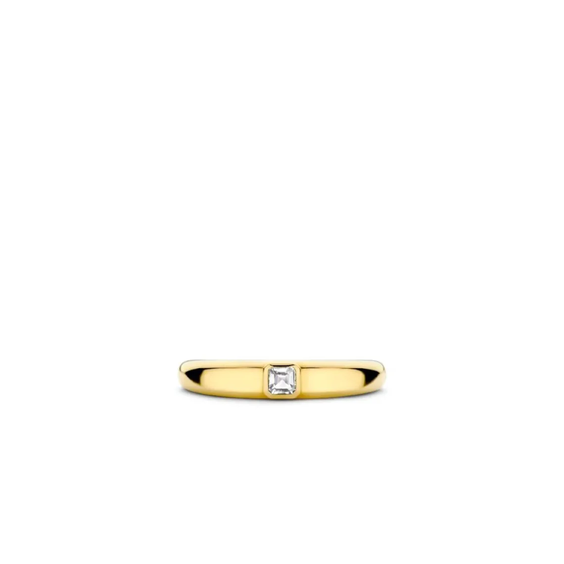 Ti Sento Bague - 12329ZY Argent Doré Et Oxyde De Zirconium Carré PM | Femme Bague