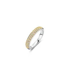 Ti Sento Bague - 1414ZY Argent Doré Pavée | Femme Bague