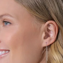Maison de la Bijouterie Boucle d'oreilles Pendantes femme argent rhodié porté spécial - W53V400 | Femme Boucles D'Oreilles