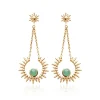 Maison de la Bijouterie Boucle d'oreilles Pendantes femme plaqué or - Y553050 | Femme Boucles D'Oreilles