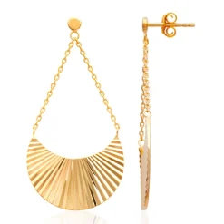 Maison de la Bijouterie Boucle d'oreilles Pendantes femme plaqué or - Y54VV00 | Femme Boucles D'Oreilles