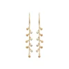 Maison de la Bijouterie Boucle d'oreilles Pendantes femme plaqué or blanc serti clos - Y54Y6Z0 | Femme Boucles D'Oreilles