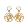 Maison de la Bijouterie Boucle d'oreilles Pendantes femme plaqué or nacre - Y56W604 | Femme Boucles D'Oreilles