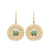 Maison de la Bijouterie Boucle d'oreilles Pendantes femme plaqué or serti clos - Y55W650 | Femme Boucles D'Oreilles