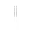 Maison de la Bijouterie Boucle d'oreilles Pendantes femme argent rhodié blanc serti clos - Z53VYZ0 | Femme Boucles D'Oreilles