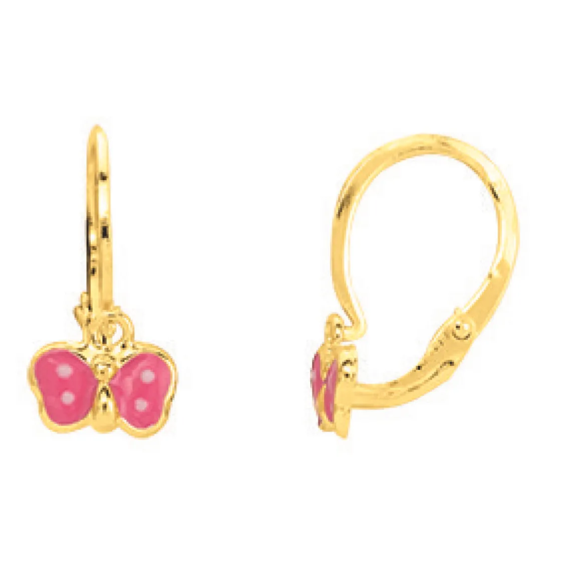 Stella Boucles d'oreilles Papillons Or 375/1000 jaune (9K) | Enfant Boucles D'Oreilles