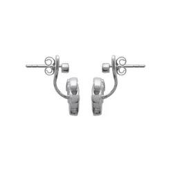 Maison de la Bijouterie Boucles d'oreille femme argent rhodié blanc serti clos - Z53WZZ0 | Femme Boucles D'Oreilles