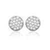 Maison de la Bijouterie Boucles d'oreille femme argent rhodié blanc serti griffe rond - Z4UY0Z0 | Femme Boucles D'Oreilles