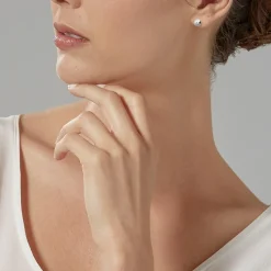 Maison de la Bijouterie Boucles d'oreille femme argent rhodié - W0Y403Y5 | Femme Boucles D'Oreilles