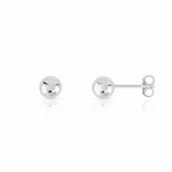 Maison de la Bijouterie Boucles d'oreille femme argent rhodié boules - W0Y403Y3 | Femme Boucles D'Oreilles