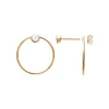 Maison de la Bijouterie Boucles d'oreille femme plaqué or blanc serti clos - Y5463Z0 | Femme Boucles D'Oreilles