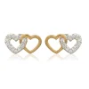Maison de la Bijouterie Boucles d'oreille femme plaqué or blanc serti griffe cœur - Y36Y5ZZ | Femme Boucles D'Oreilles