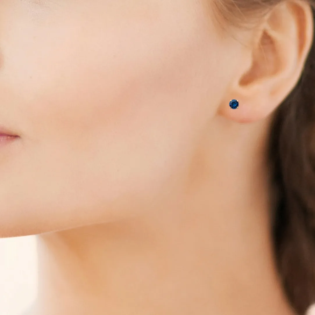 Maison de la Bijouterie Boucles d'oreille femme plaqué or teinté serti griffe - Y5055404 | Femme Boucles D'Oreilles