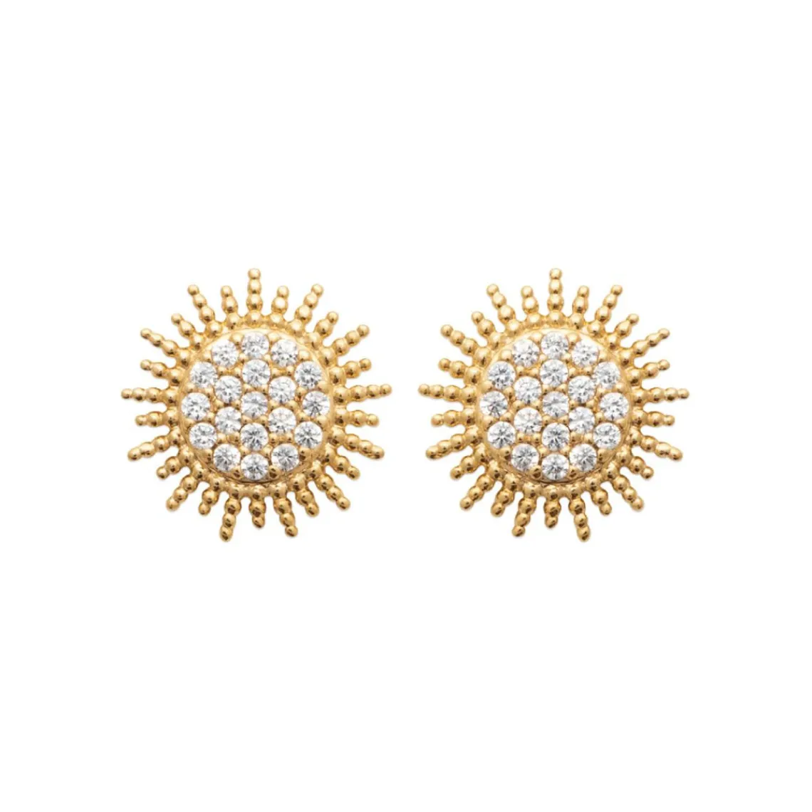 Maison de la Bijouterie Boucles d'oreille femme plaqué or blanc serti griffe - Y5W03Z0 | Femme Boucles D'Oreilles