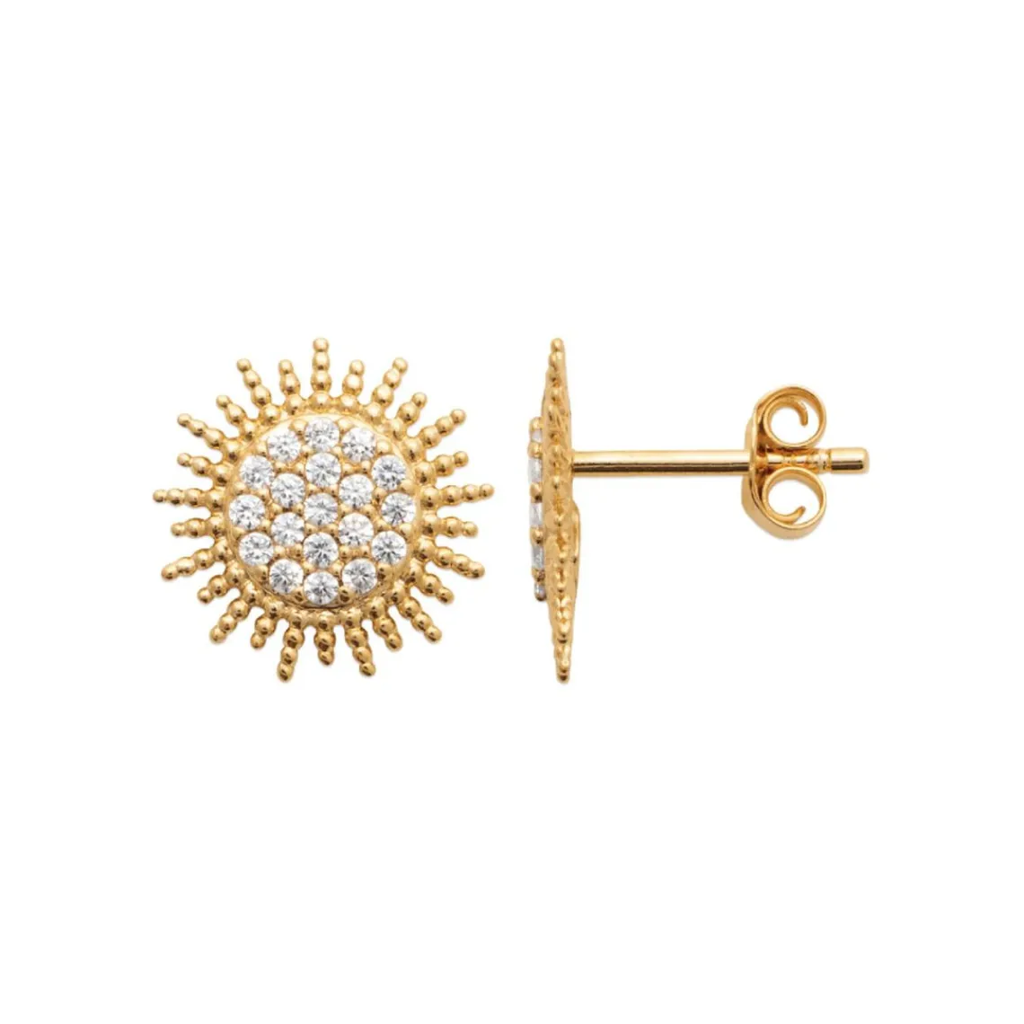 Maison de la Bijouterie Boucles d'oreille femme plaqué or blanc serti griffe - Y5W03Z0 | Femme Boucles D'Oreilles