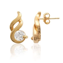 Maison de la Bijouterie Boucles d'oreille femme plaqué or - Y4363Z0 | Femme Boucles D'Oreilles