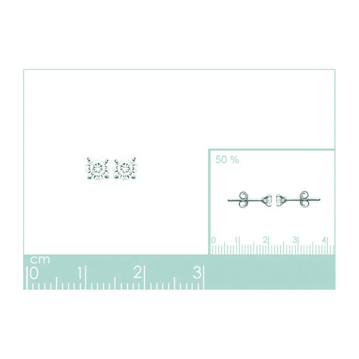 Maison de la Bijouterie Boucles d'oreille mixte argent rhodié serti griffe classique - Z5055Z04 | Femme Boucles D'Oreilles