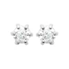 Maison de la Bijouterie Boucles d'oreille mixte argent rhodié blanc serti griffe - Z0YZ5363Z | Femme Boucles D'Oreilles