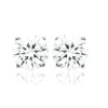Maison de la Bijouterie Boucles d'oreille Puces Oxydes mixte argent rhodié serti griffe classique - Z5055Z0V | Femme Boucles D'Oreilles