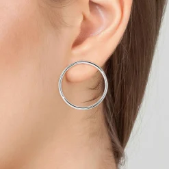 Angèle M Bijoux Boucles d'oreilles Angèle M B2419-ARGENT - Acier Argent | Femme Boucles D'Oreilles