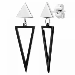 Angèle M Bijoux Boucles d'oreilles Angèle M - B2401-ARGENT Acier Argent | Femme Boucles D'Oreilles