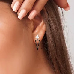 Angèle M Bijoux Boucles d'oreilles Angèle M - B2401-ARGENT Acier Argent | Femme Boucles D'Oreilles