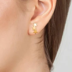 Angèle M Bijoux Boucles d'oreilles Angèle M - B2323-DORE Acier Doré | Femme Boucles D'Oreilles